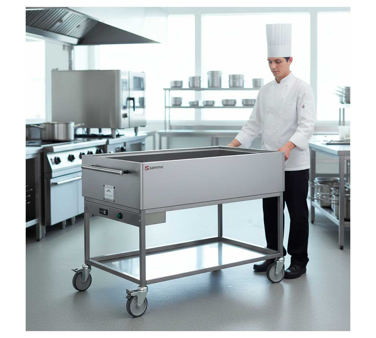 SAMMIC - CARRO BAÑO MARÍA BMC-411 - 4 CUBETAS