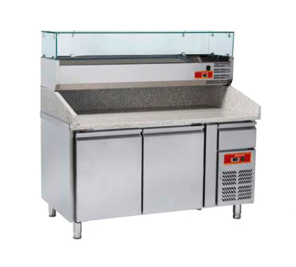 SAVEMAH - MESA REFRIGERADA PIZZA CON VITRINA MRPG-1500