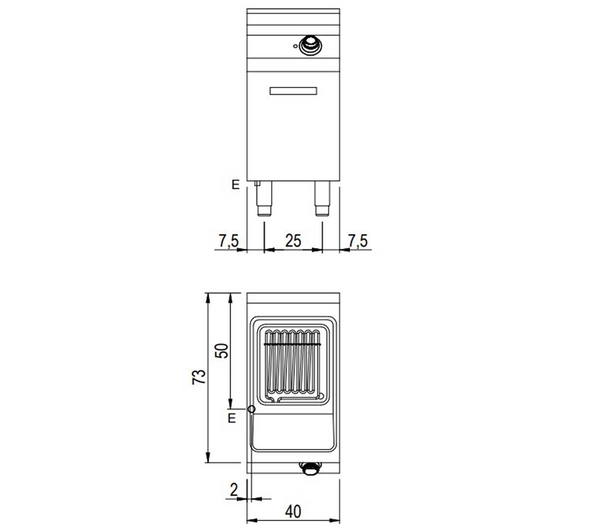 SAVEMAH - S700 FREIDORA ELÉCTRICA SV 74 MUEBLE