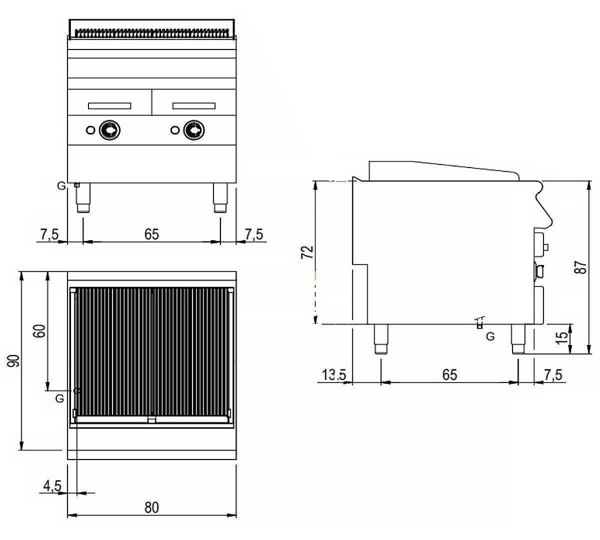 SAVEMAH - SV 98 GRACQE BARBACOA DE AGUA MUEBLE - 2 QUEMADORES