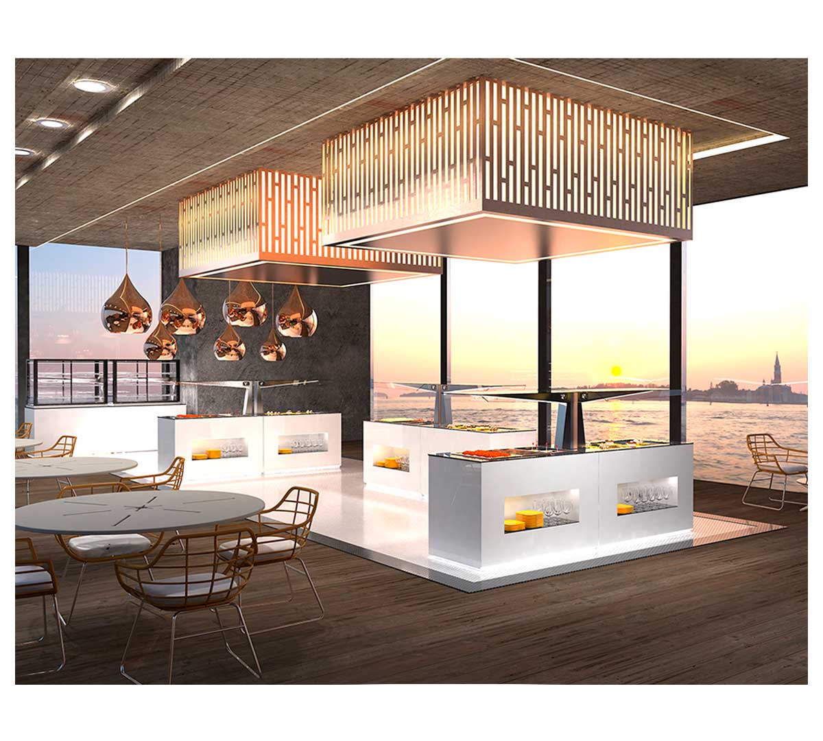 SAYL - BUFFET LINE MÓDULO BASE REFRIGERADO PLACA FRÍA CON CUBETAS