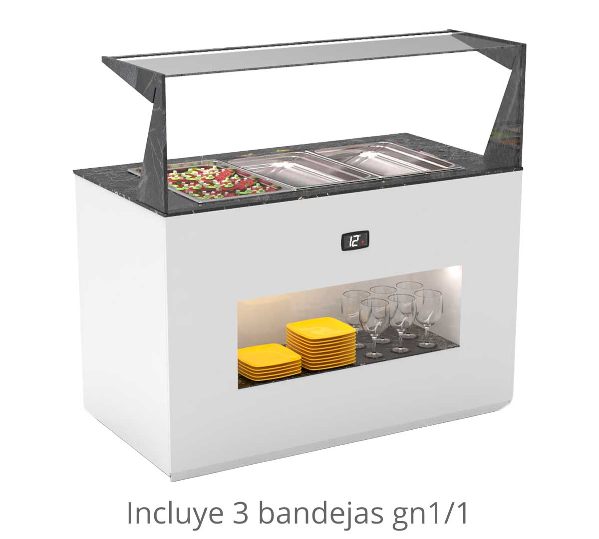 SAYL - BUFFET LINE MÓDULO SELF-SERVICE PLACA FRÍA CON BANDEJAS
