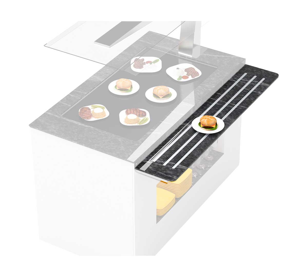 SAYL - PASABANDEJAS PARA BUFFET LINE