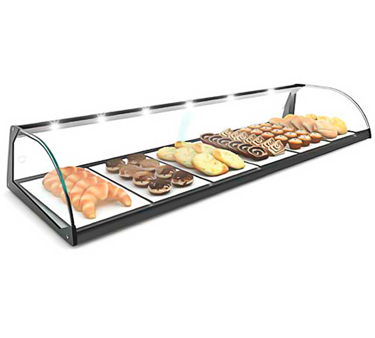 SAYL - VITRINA NEUTRA CRISTAL CURVADO SIN ESTANTE