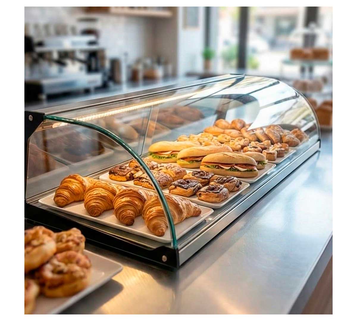 SAYL - VITRINA NEUTRA CRISTAL CURVADO SIN ESTANTE