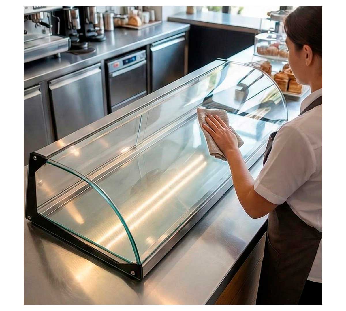 SAYL - VITRINA NEUTRA CRISTAL CURVADO SIN ESTANTE