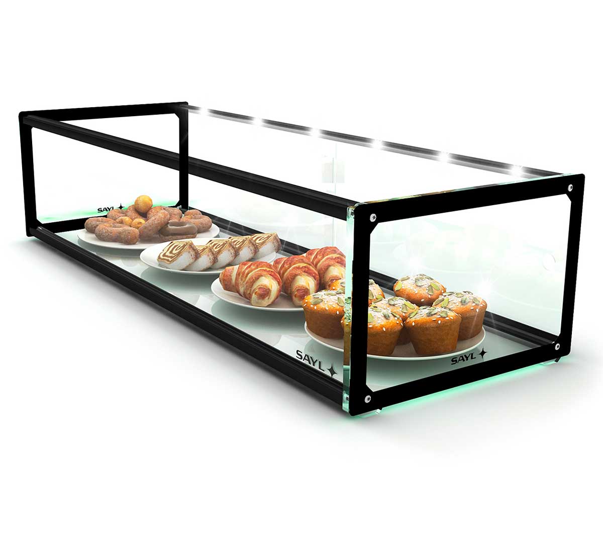 SAYL - EXPOSITOR NEUTRO CRISTAL RECTO 1 PISO