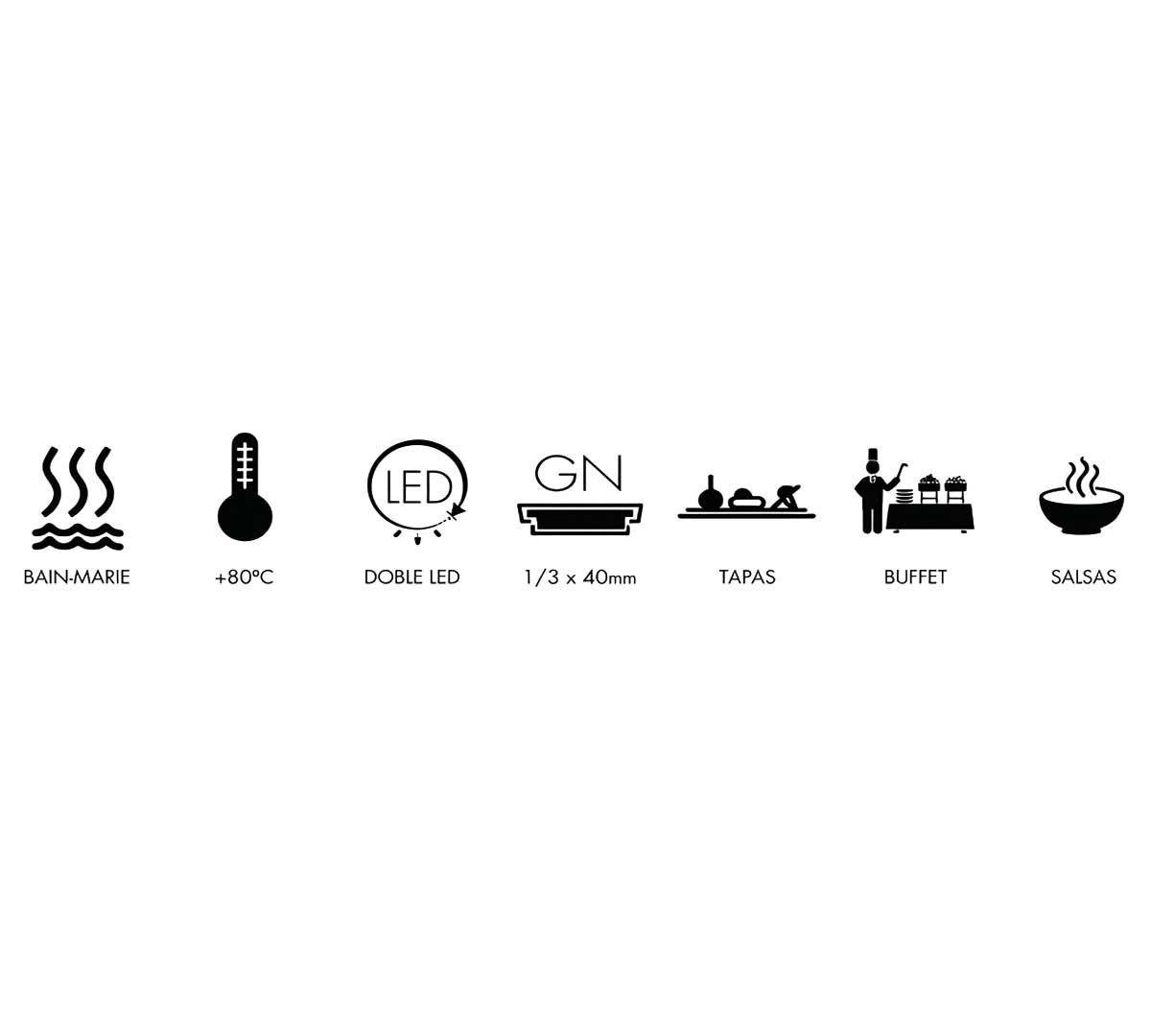 SAYL - VITRINA CALIENTE KUBE BAÑO MARÍA