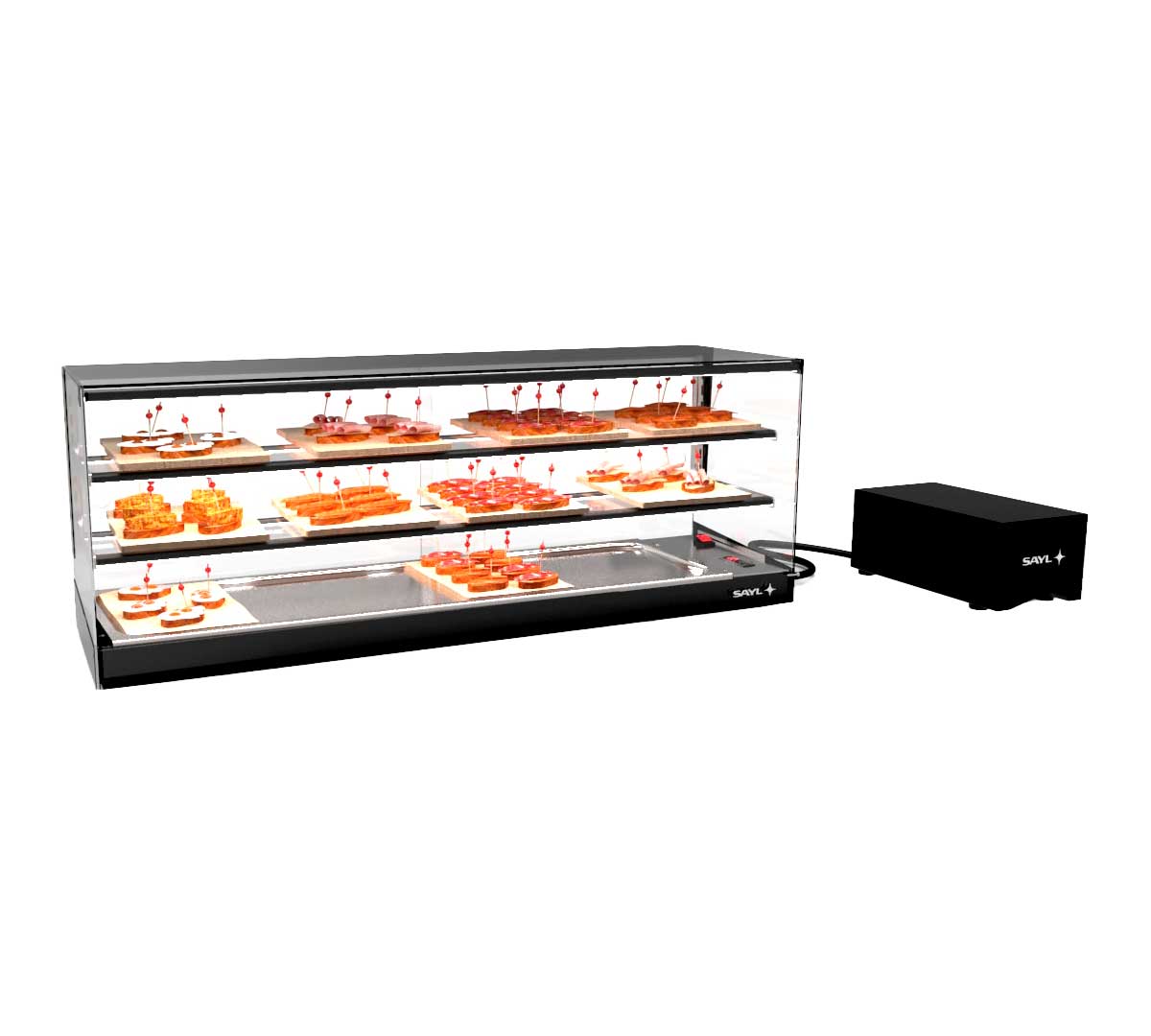 SAYL - VITRINA REFRIGERADA LOGIC TRIPLE CUBA PLANA GRUPO REMOTO