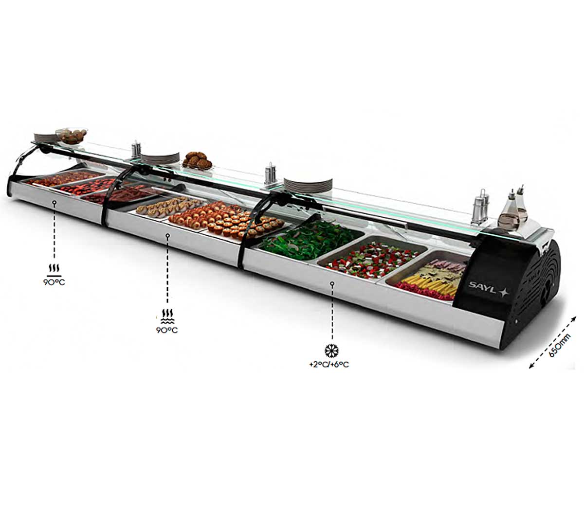 SAYL - VITRINA MAXISELF REFRIGERADA TAPAS