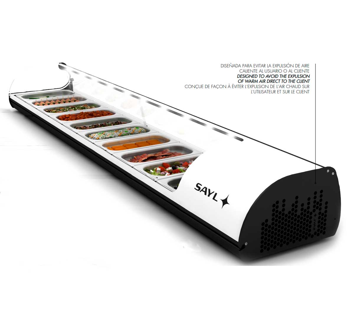 SAYL - VITRINA REFRIGERADA STANDARD TAPAS CUBA GN