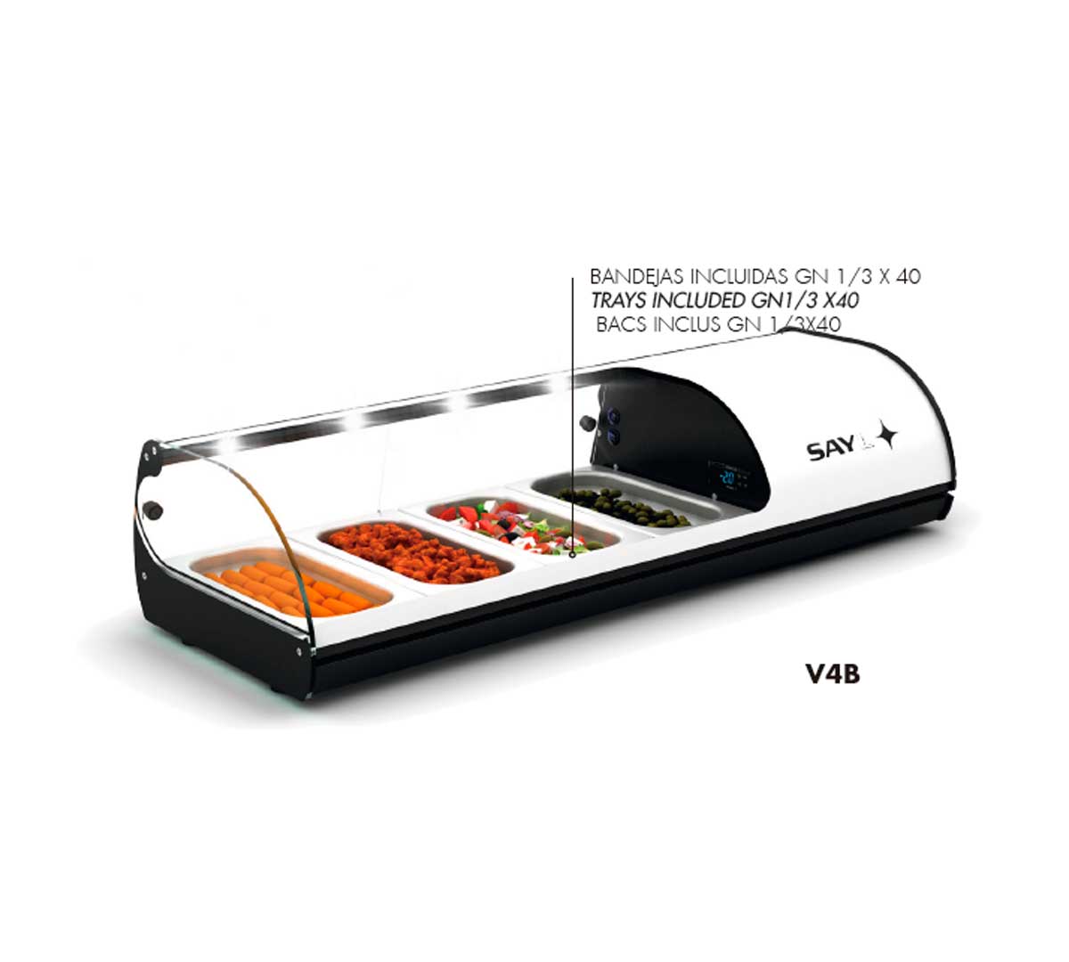 SAYL - VITRINA REFRIGERADA STANDARD TAPAS CUBA GN