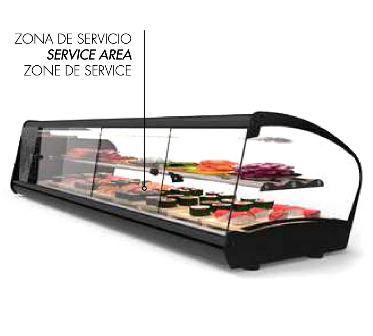 SAYL - VITRINA SHARK DOBLE FRÍO 2 PISOS
