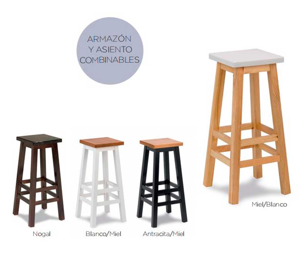 MUEBLES ROMERO - TABURETE COMBINABLE 5800