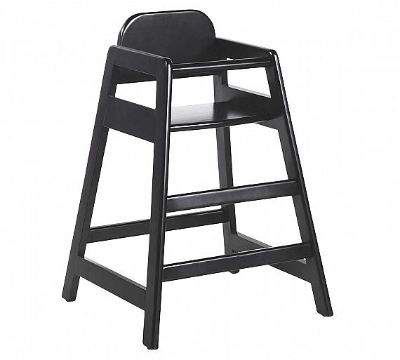 MUEBLES ROMERO - TRONA MADERA BABY ACABADO NEGRO