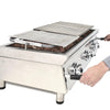BARBACOA A GAS 100cm PIEDRA VOLCÁNICA CON PARRILLA INOXIDABLE REGULABLE EN 3 ALTURAS LÍNEA 600 200BAR