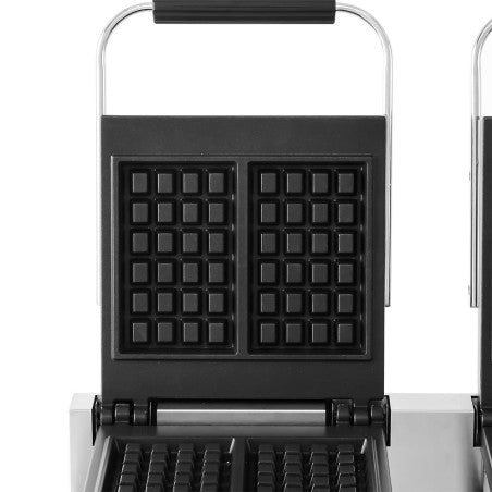 MÁQUINA DE GOFRES DOBLE ELÉCTRICA 1,5+1,5KW 63X380X270H MM PEKÍN WF-2210-2