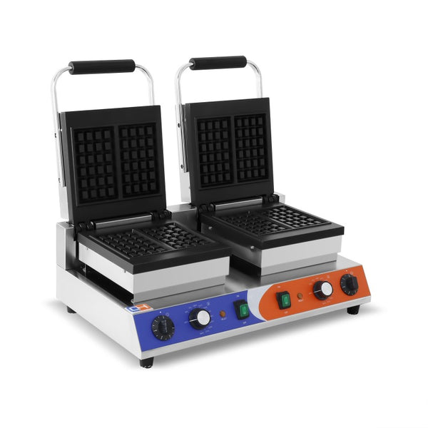 CLIMAHOSTELERIA - MÁQUINA DE GOFRES DOBLE ELÉCTRICA 1,5+1,5KW 63X380X270H MM PEKÍN WF-2210-2