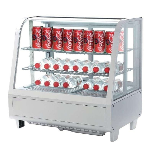 CLIMAHOSTELERIA - VITRINA REFRIGERADA SOBREMESA 100 LITROS BLANCO DE 682 X450 X675H MM LÍNEA PEKÍN XCW-100L-B