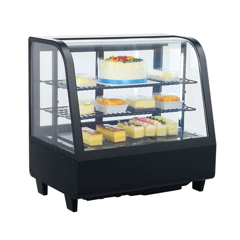 VITRINA REFRIGERADA SOBREMESA 100 LITROS NEGRO DE 682 X450 X675H MM LÍNEA PEKÍN XCW-100L-N