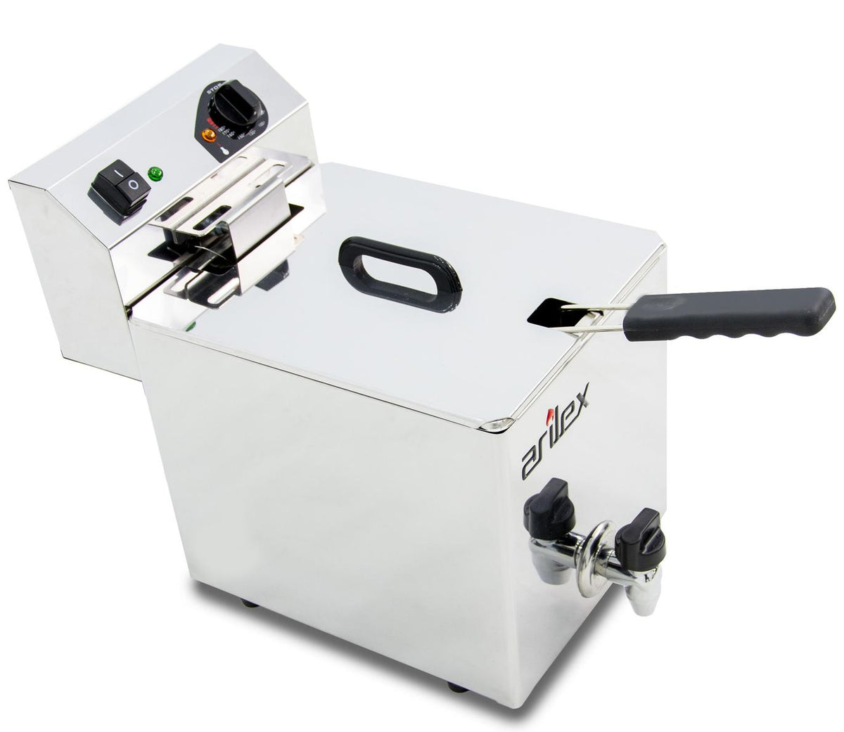 FREIDORA ELÉCTRICA EVOLUTION CON GRIFO 10 LITROS CON CONTACTOR (3,5kw MONOFÁSICA) EVO10G