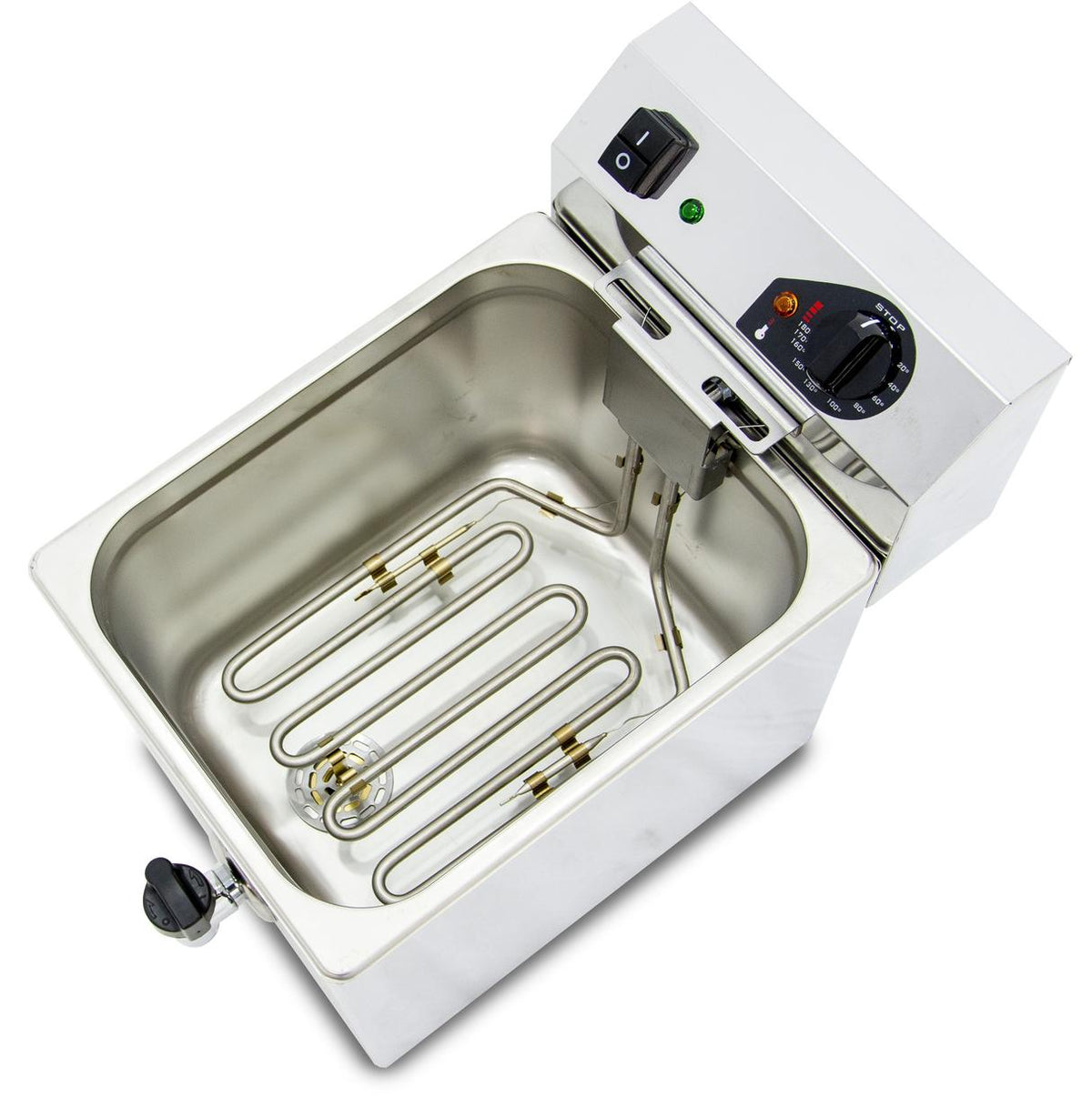 FREIDORA ELÉCTRICA EVOLUTION CON GRIFO 10 LITROS CON CONTACTOR (3,5kw MONOFÁSICA) EVO10G