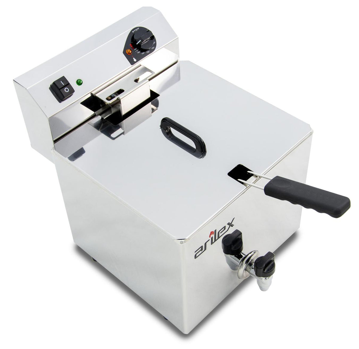 FREIDORA ELÉCTRICA EVOLUTION CON GRIFO 12 LITROS CON CONTACTOR (4,5kw MONOFÁSICA) EVO12G