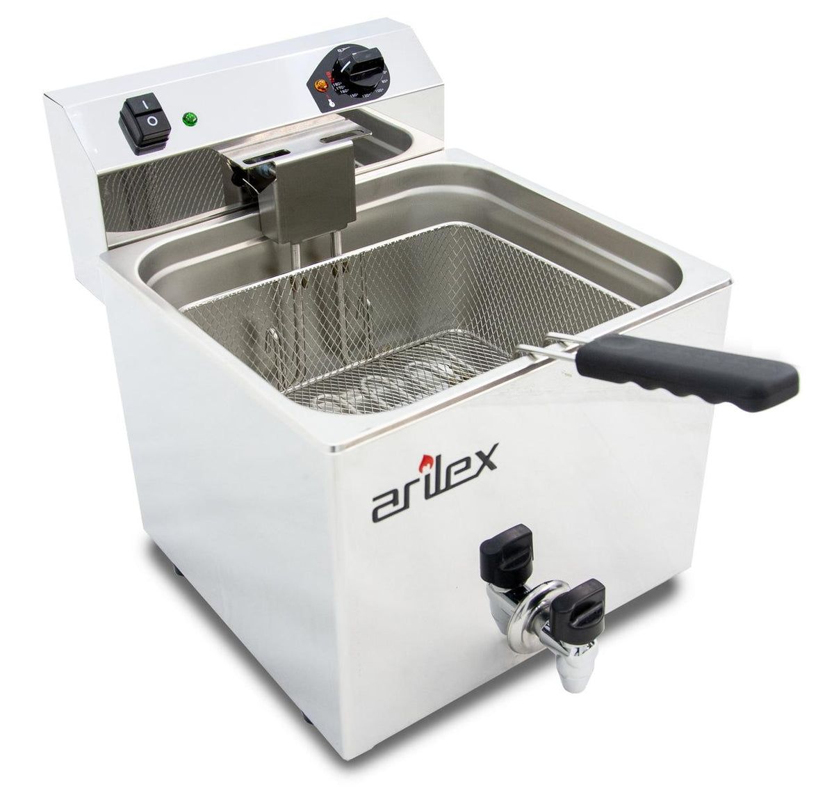 FREIDORA ELÉCTRICA EVOLUTION CON GRIFO 12 LITROS CON CONTACTOR (4,5kw MONOFÁSICA) EVO12G