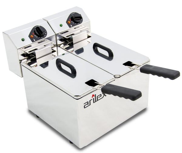 ARILEX - FREIDORA ELÉCTRICA EVOLUTION SIN GRIFO 5+5 LITROS (3+3kw MONOFÁSICA) EVO55