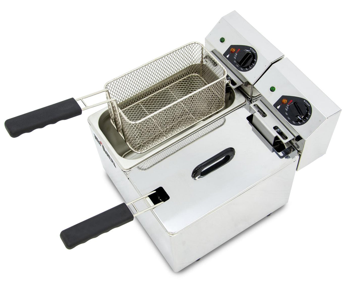 FREIDORA ELÉCTRICA EVOLUTION SIN GRIFO 5+5 LITROS (3+3kw MONOFÁSICA) EVO55