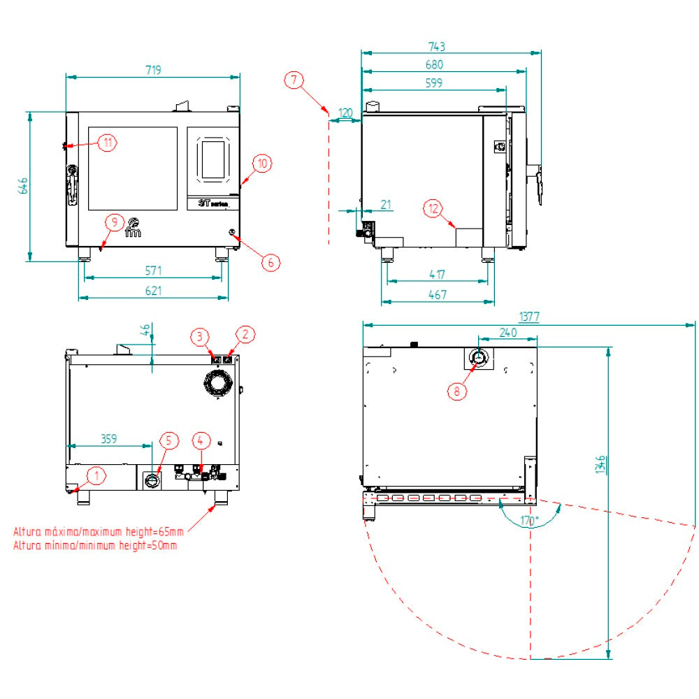 FM - HORNO MIXTO STC 611 V7 W - TRANSVERSAL
