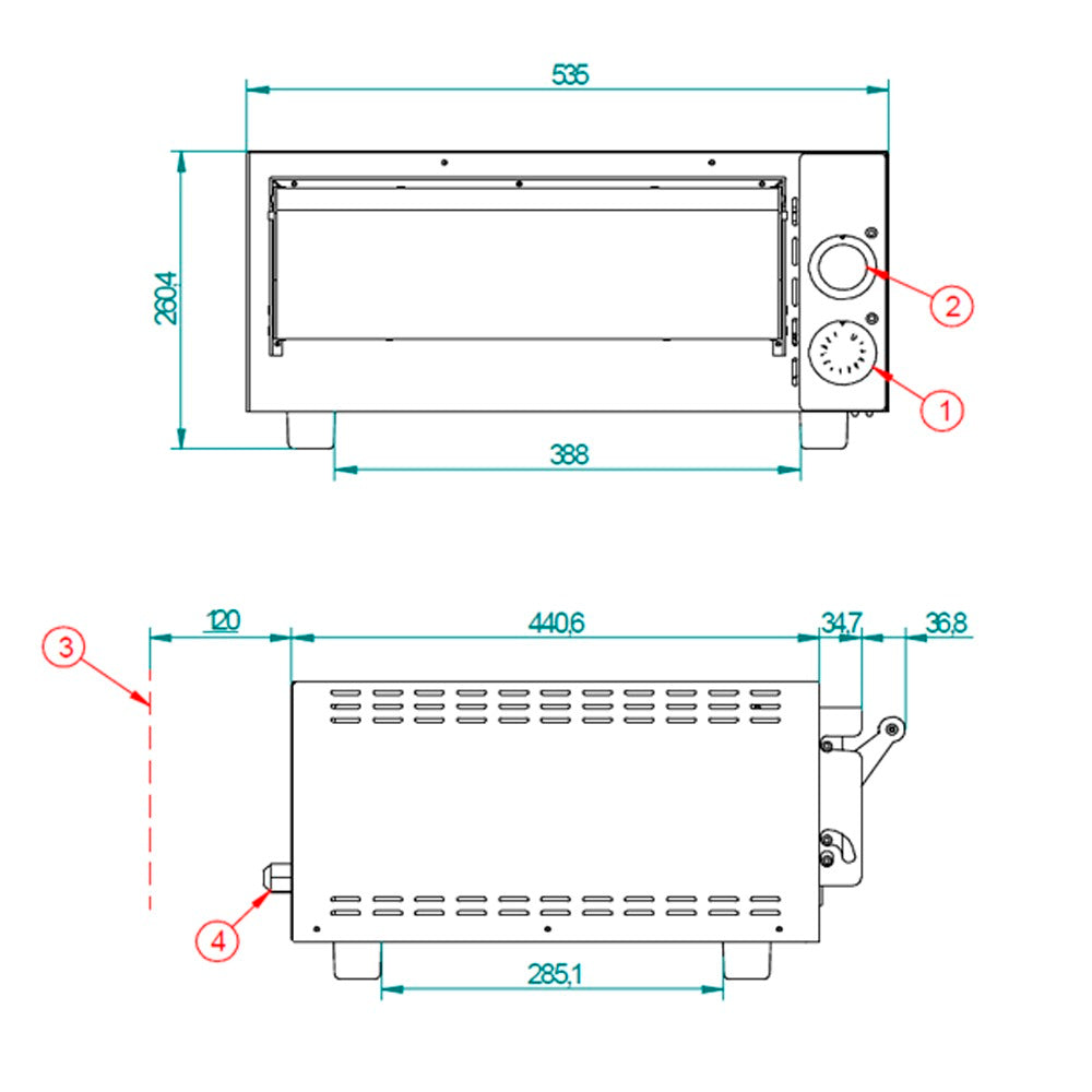 FM - HORNO PIZZA STZ 133 - 1 PIZZA Ø 35CM