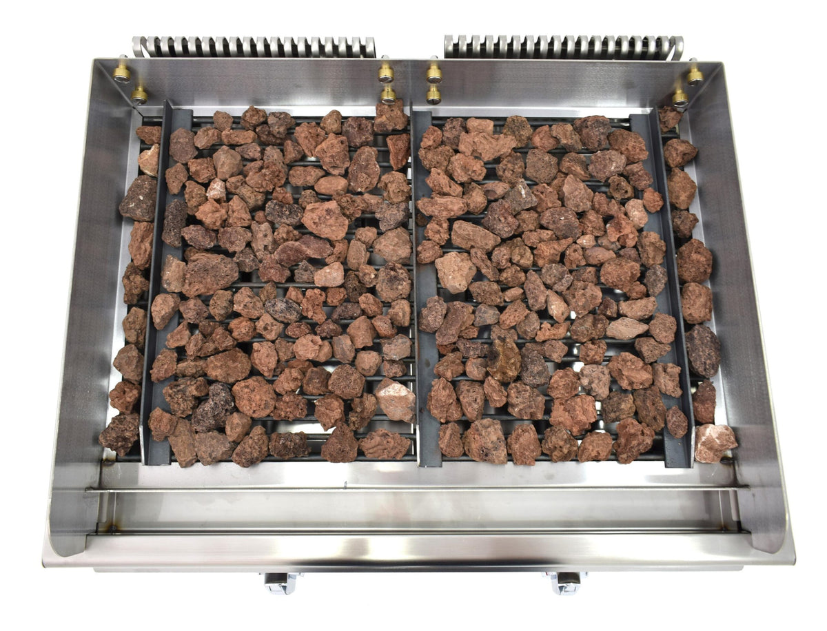 PARRILLA VASCA A GAS 70cm CON PIEDRA VOLCÁNICA LÍNEA 600 70VASN