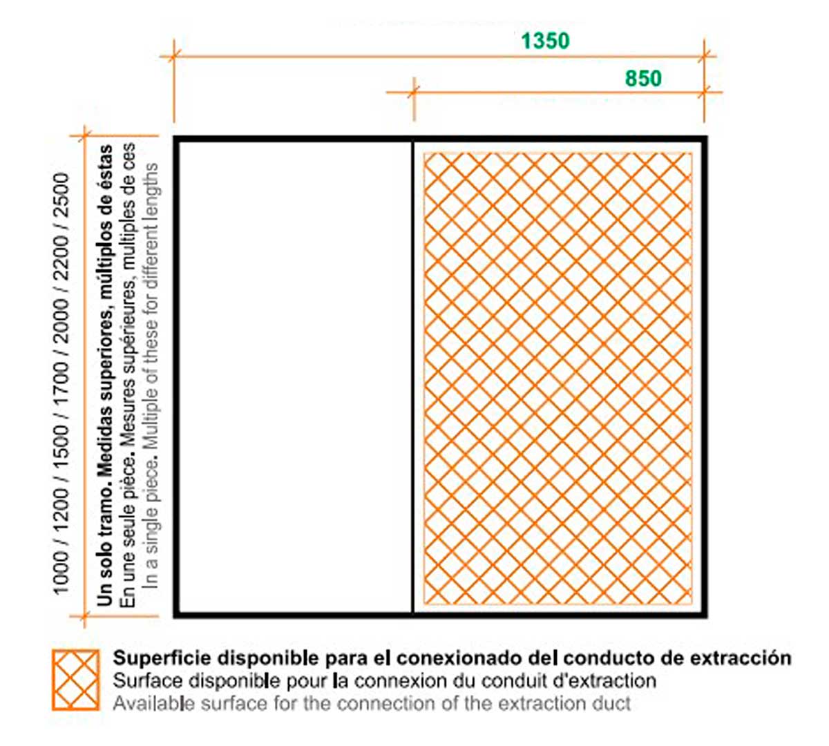 ALTEX - CAMPANA DE PARED BASIC 135