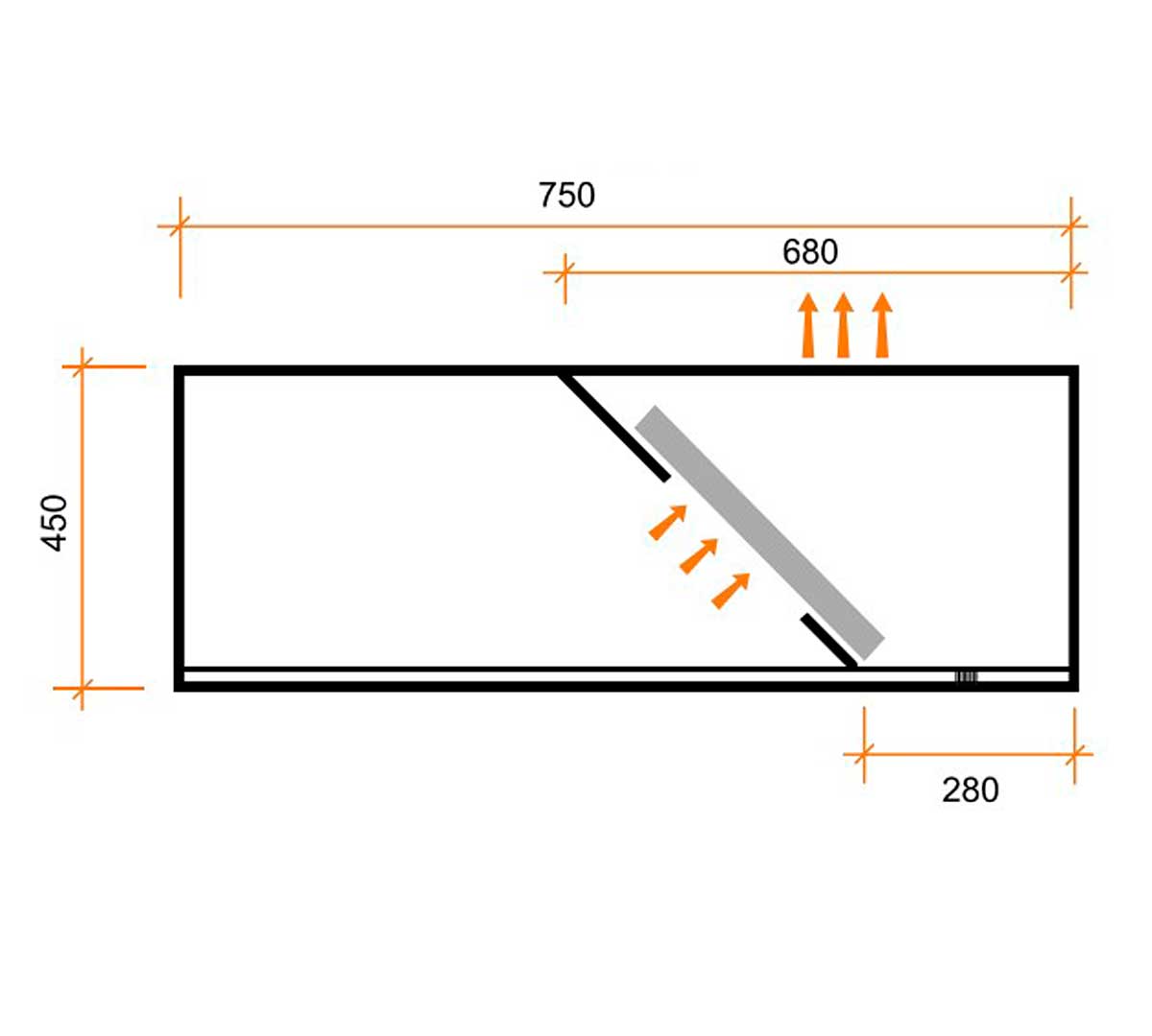 ALTEX - CAMPANA DE PARED ECO R 75