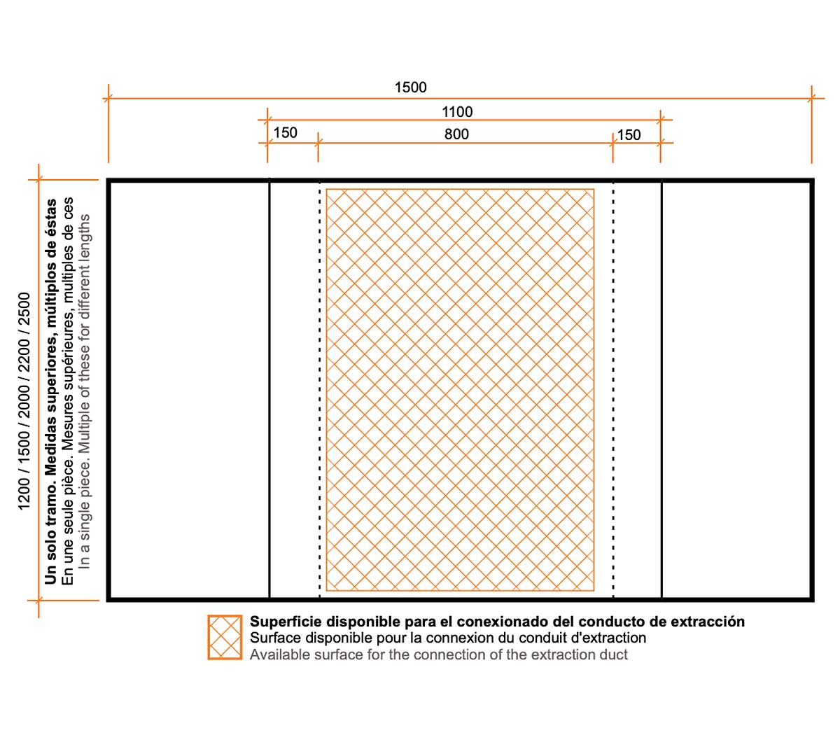 ALTEX - CAMPANA CENTRAL REVERSIBLE 150
