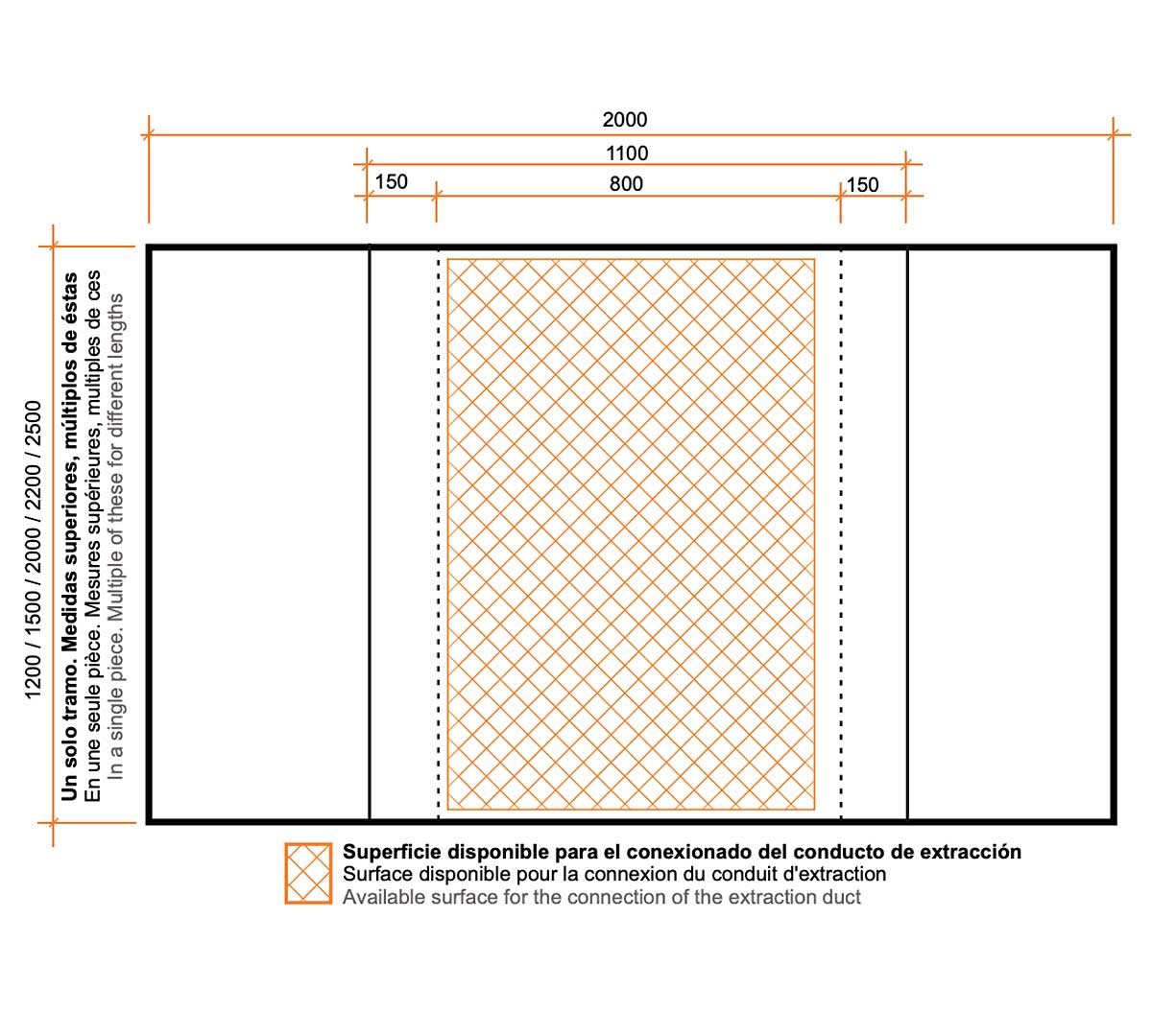 ALTEX - CAMPANA CENTRAL REVERSIBLE 200