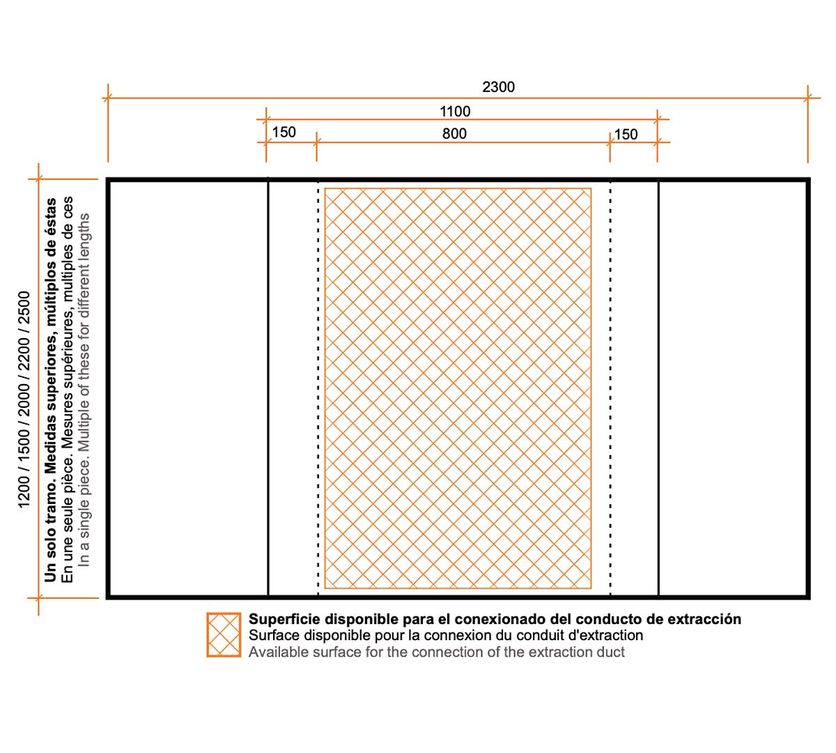 ALTEX - CAMPANA CENTRAL REVERSIBLE 230