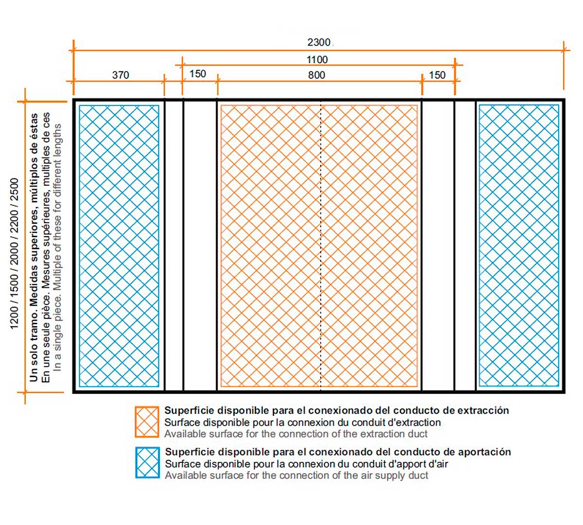 ALTEX - CAMPANA CENTRAL REVERSIBLE COMPENSADA 230