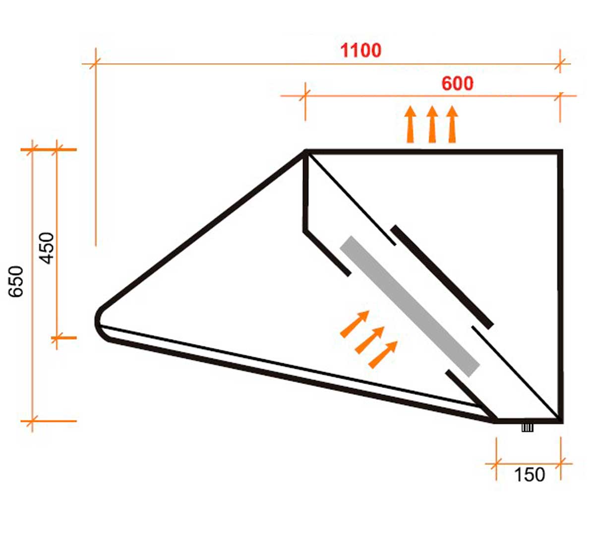 ALTEX - CAMPANA DE PARED PLEIN 110