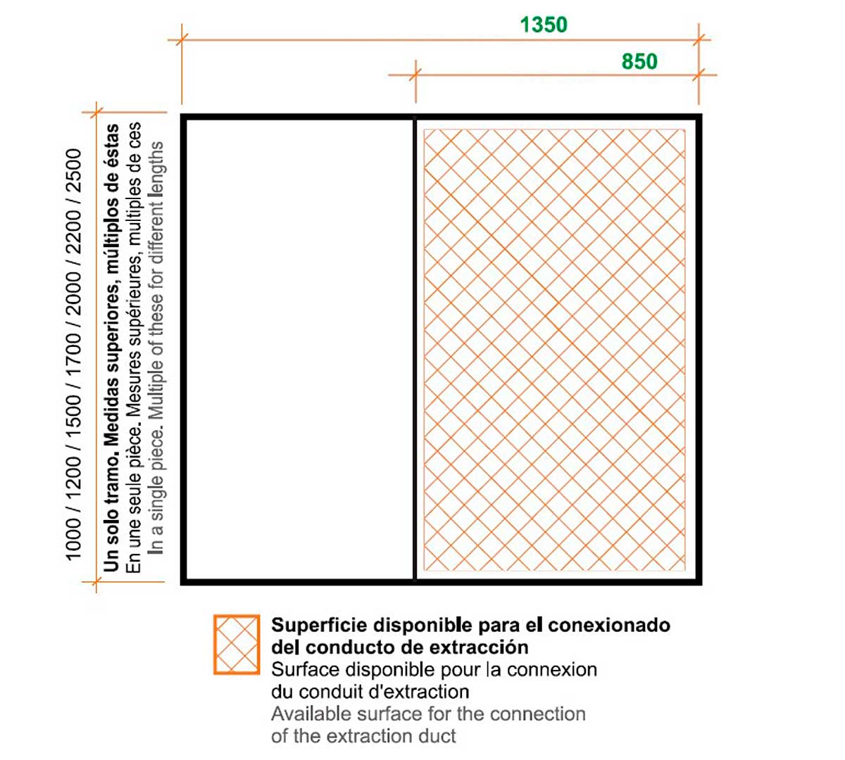 ALTEX - CAMPANA DE PARED PLEIN 135