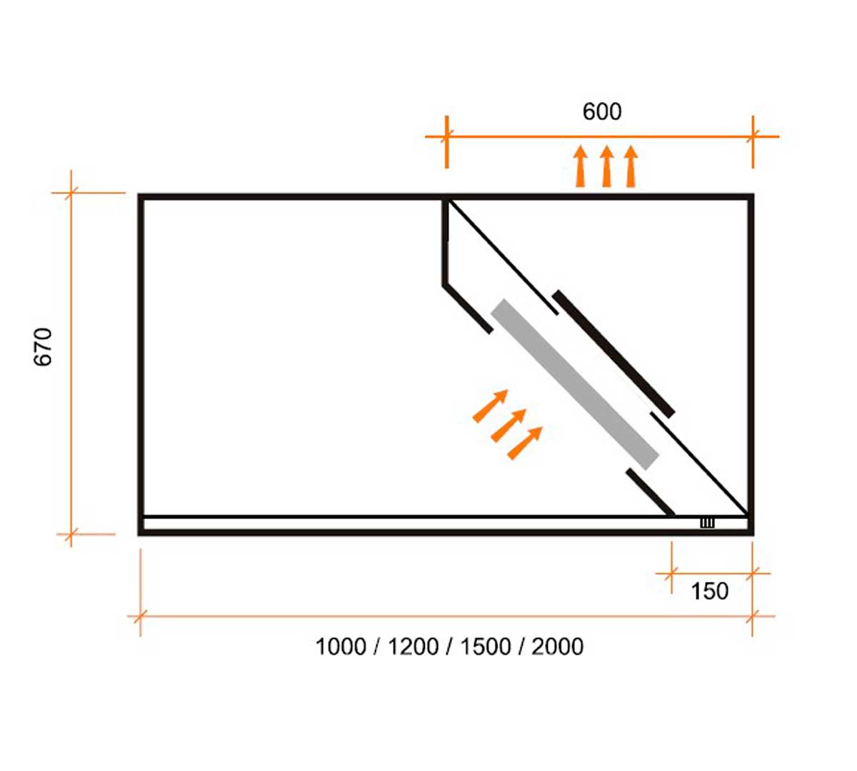 ALTEX - CAMPANA DE PARED REVERSIBLE 120