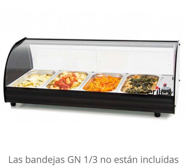 Arilex Vitrina Caliente Multifunción 4CT Sin Iluminación / Capacidad 4 Bandejas GN 1/3