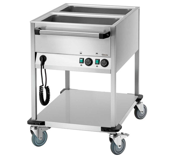 BARTSCHER - CARRO BAÑO MARÍA CON GRIFO WB2110 - 2 CUBETAS GN 1/1