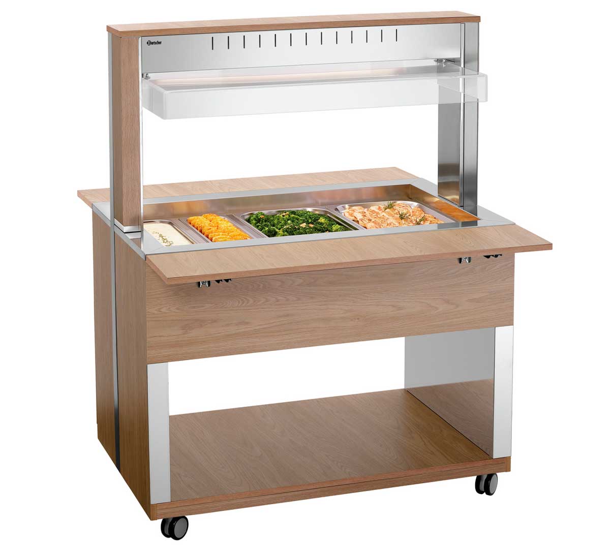 BARTSCHER - CARRO BUFFET BAÑO MARÍA 3 GN 1/1 - FONDO 125CM
