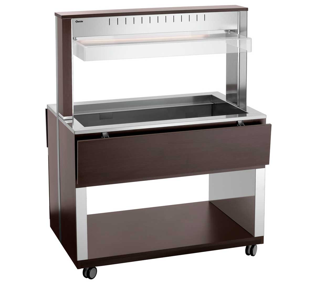 BARTSCHER - CARRO BUFFET BAÑO MARÍA 3 GN 1/1 - FONDO 125CM