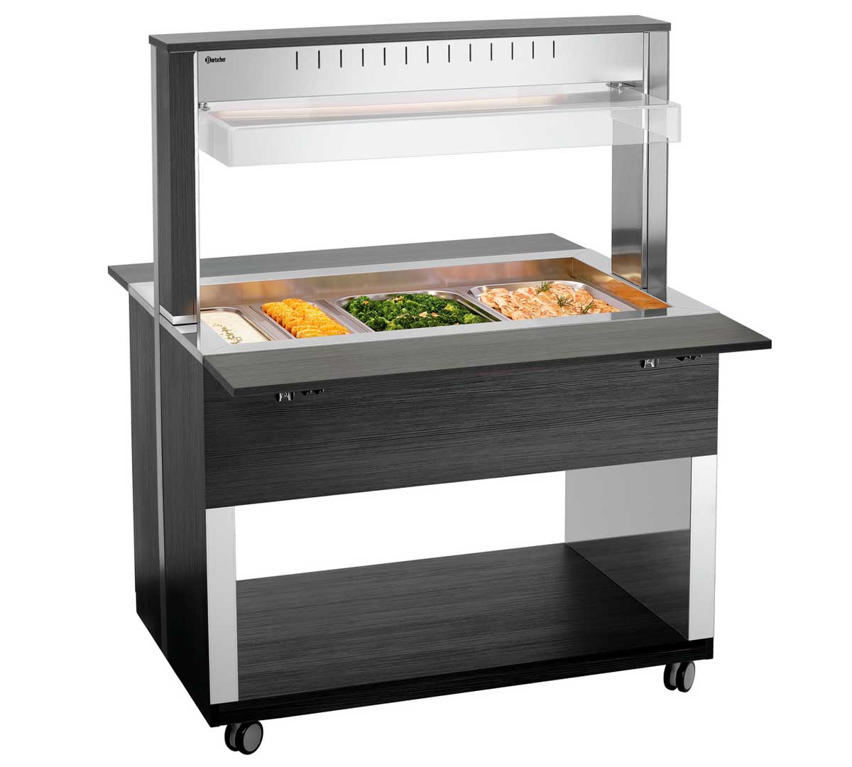 BARTSCHER - CARRO BUFFET BAÑO MARÍA 3 GN 1/1 - FONDO 125CM