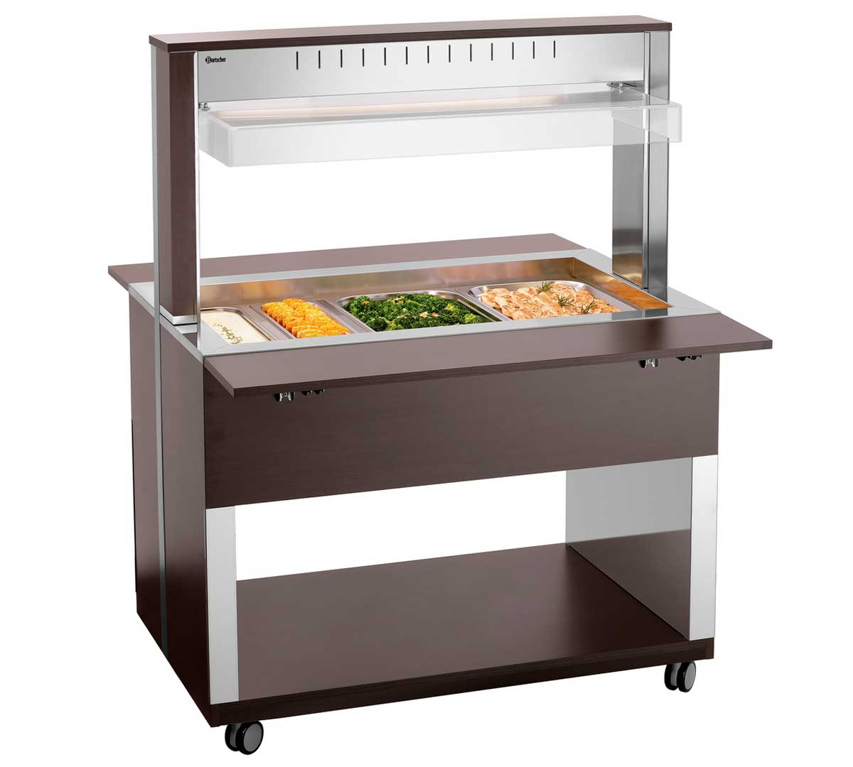 BARTSCHER - CARRO BUFFET BAÑO MARÍA 3 GN 1/1 - FONDO 125CM