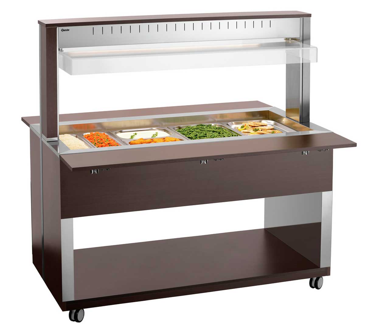 BARTSCHER - CARRO BUFFET BAÑO MARÍA 4 GN 1/1 - FONDO 125CM