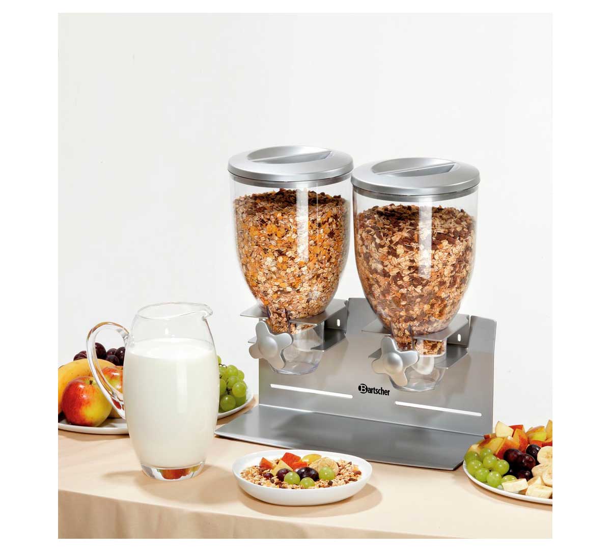 BARTSCHER - DISPENSADOR DE CEREALES DOBLE - CAPACIDAD 7 LITROS